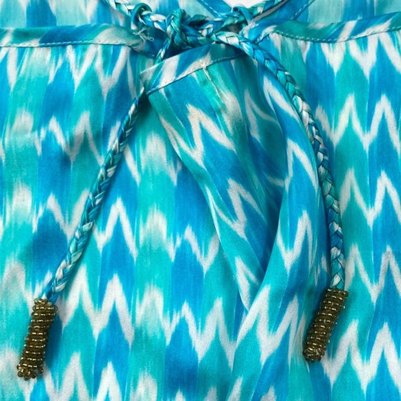 Paloma Blue Capri Printed 100% Silk-Satin Camisole Size M NWOT - Picture 6 of 15